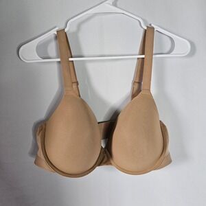 Wacoal Shape Revelation Shallow‎ Top 40D Beige Underwire Bra Everyday T-Shirt